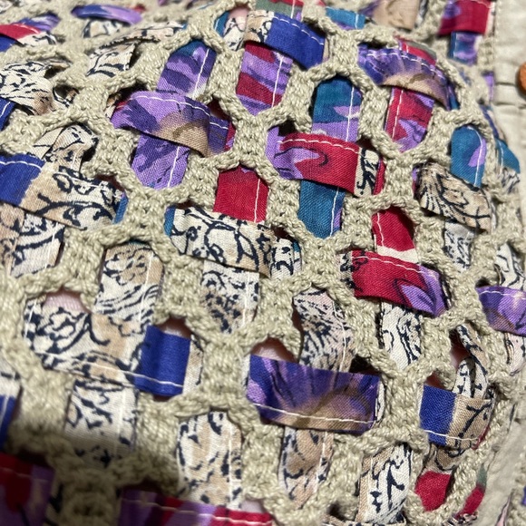 Boho lagenlook crochet front vest size L - Picture 6 of 7